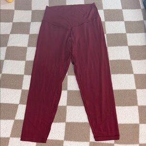 Maroon Aerie Crossover Leggings